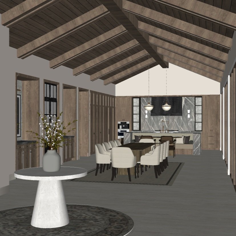 Ceiling study conceptual rendering by Rockwell Interiors