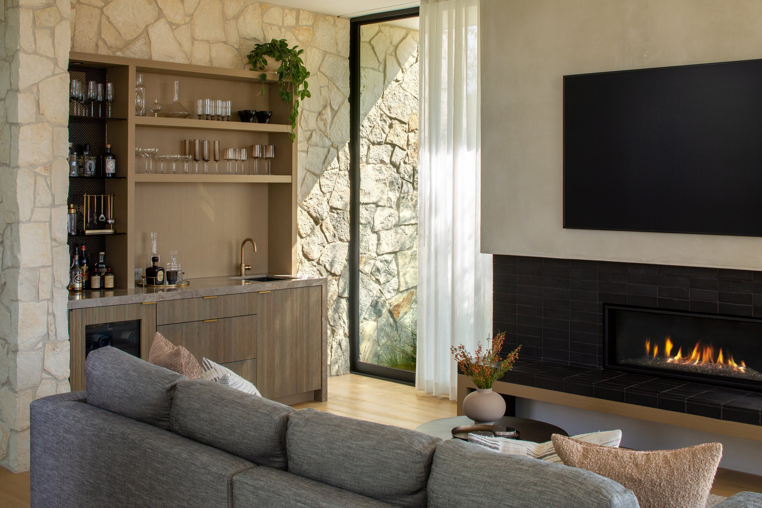 Architectural open-plan interior by Rockwell Interiors